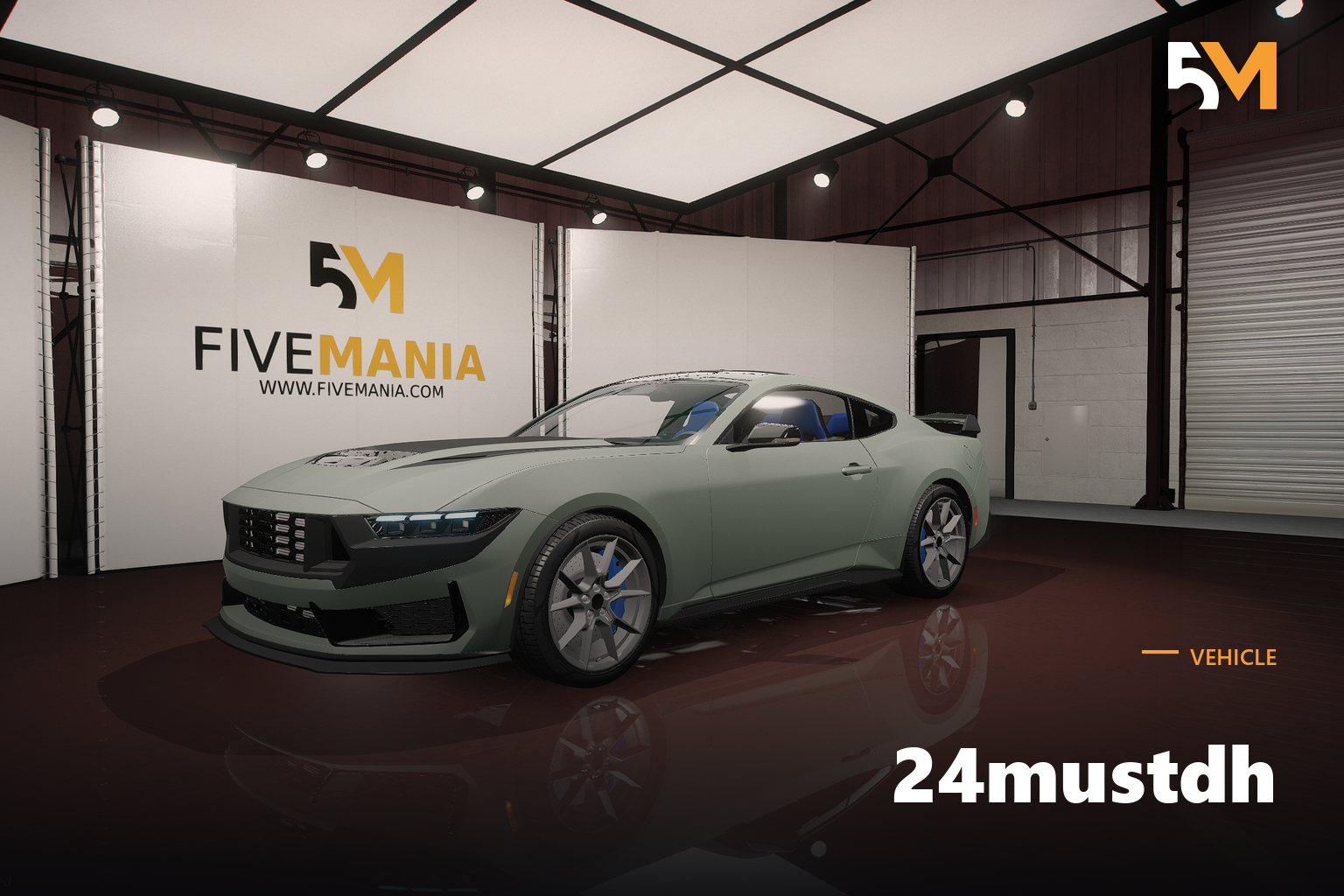 FIVEM 24mustdh | Realistic Sports Car [Unbadged] Add-On | Custom Wheels | Spoiler | Custom Hood | Interior | Add-On | Optimized | Fivem Ready | High Quality
