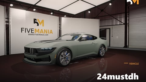 FIVEM 24mustdh | Realistic Sports Car [Unbadged] Add-On | Custom Wheels | Spoiler | Custom Hood | Interior | Add-On | Optimized | Fivem Ready | High Quality cover