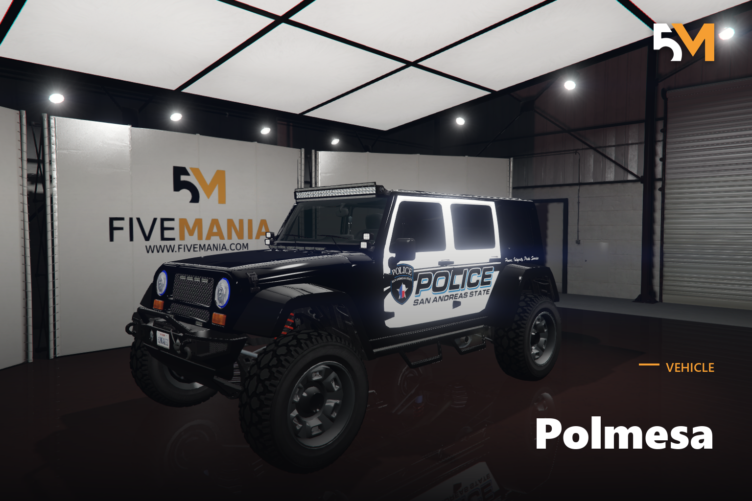 FIVEM Polmesa | Off-Road Police SUV [Unbadged] Add-On | Police Liveries | Working Lights | Custom Parts | Add-On | Optimized | Fivem Ready | High Quality
