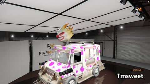 FIVEM Tmsweet | Custom Ice Cream Truck [Unbadged] Add-On | Clown Head Topper | Weapons | Custom Livery | Optimized | Fivem Ready | High Quality, image 5