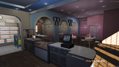 FIVEM Rabbit Coffee | Cozy Coffee Shop MLO | Interior & Exterior | Custom Props | Themed Decor | Add-On | Optimized | Fivem Ready | High Quality — image 4