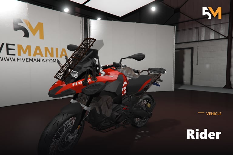 FIVEM Rider, Adventure Touring Motorcycle [Unbadged] Add-On