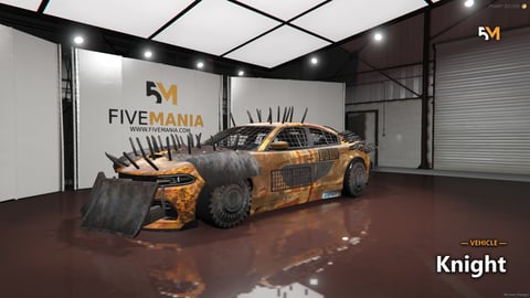FIVEM Knight | Armored Battle Car [Unbadged] Add-On | Spiked Armor | Rusty Texture | Off-Road Wheels | Add-On | Optimized | Fivem Ready | High Quality, image 6