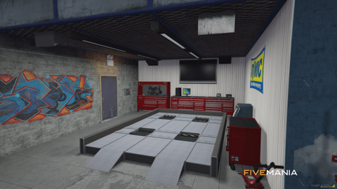 FIVEM Los Santos Customs Mechanic Airport Section | Expanded Mechanic Shop MLO | Interior & Exterior | Lounge Area | Underground Parking | Add-On | Optimized | Fivem Ready | High Quality — image 11