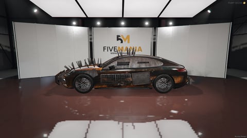 FIVEM Beast | Armored Sports Sedan [Unbadged] Add-On | Spikes & Armor | Rusty Texture | Custom Model | Optimized | Fivem Ready | High Quality, image 8