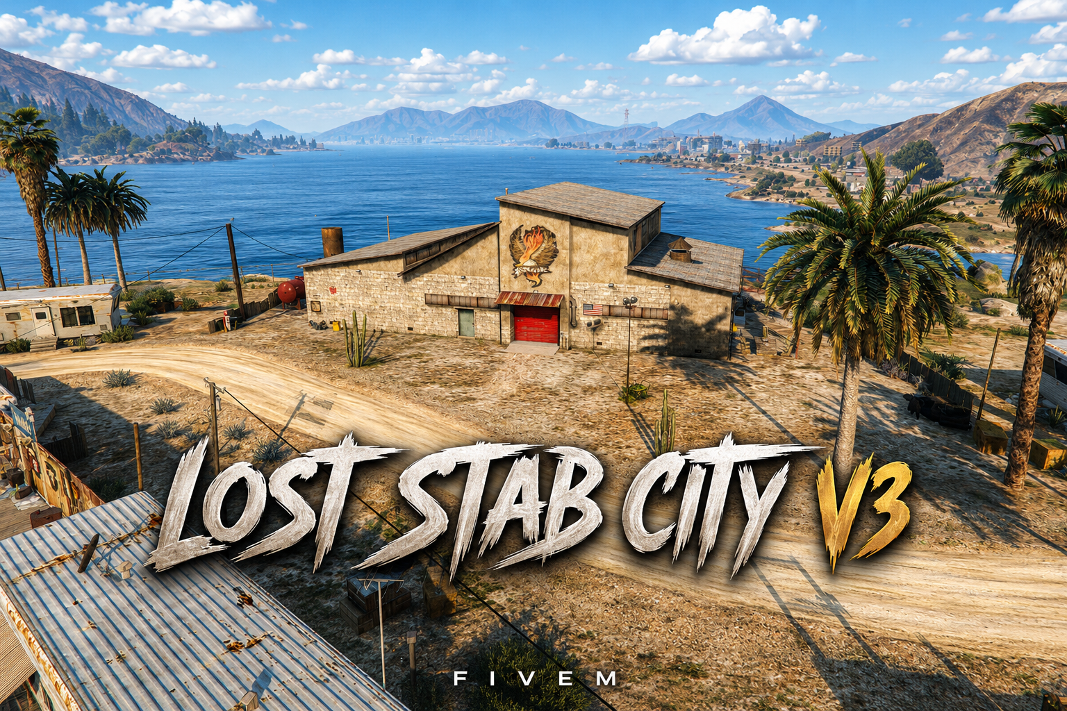 FIVEM Lost Stab City V3 | Biker Clubhouse MLO | Interior & Exterior | Bar Area | Office Space | Garage | Add-On | Optimized | Fivem Ready | High Quality