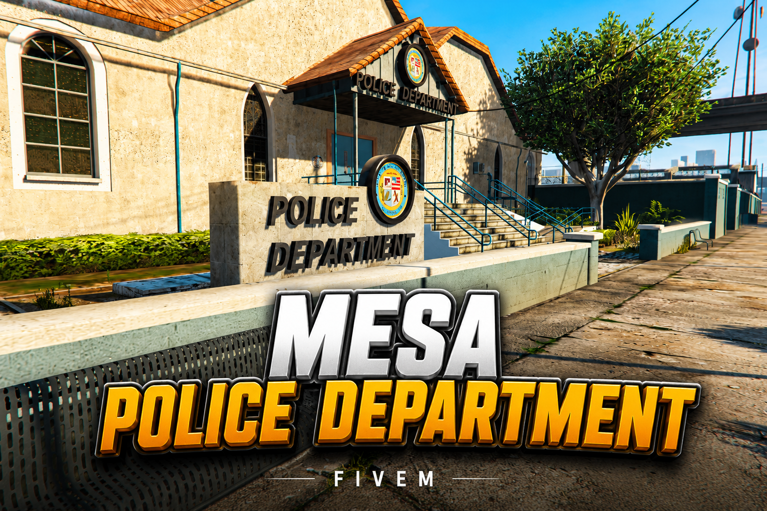 FIVEM Mesa Police Department | Detailed Police Station MLO | Interior & Exterior | Jail Cells | Briefing Room | Armory | Add-On | Optimized | Fivem Ready | High Quality