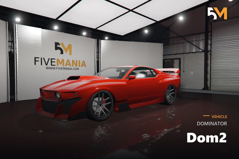 FIVEM Dominator Dom2, Realistic Sports Car Add-On