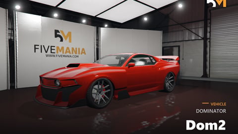 FIVEM Dominator Dom2 | Realistic Sports Car Add-On | Custom Bodykit | Tuning Parts | Working Lights | Add-On | Optimized | Fivem Ready | High Quality cover
