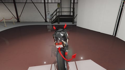 FIVEM Peptos H2 | Custom Devil Sport Bike [Unbadged] Add-On | Devil Horns & Tail | Custom Decals | Mounted Weapon Prop | Optimized | Fivem Ready | High Quality — image 6
