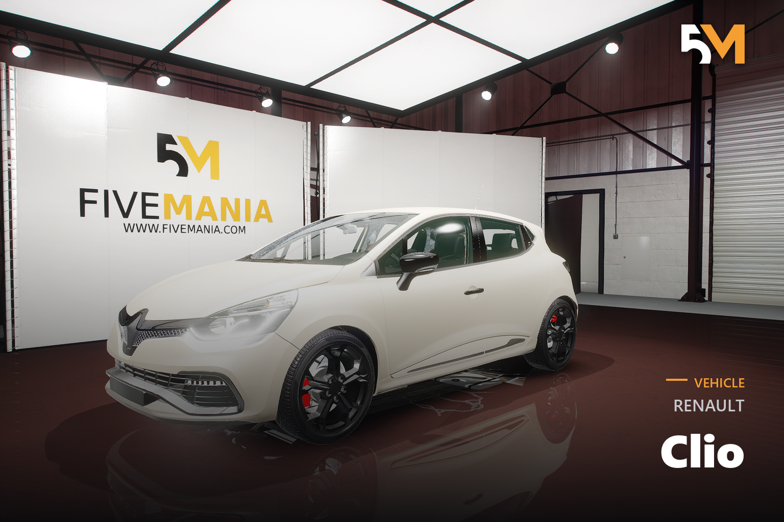 FIVEM Renault Clio | Realistic Hatchback [Badged] Add-On | Interior & Exterior | Working Lights | Optimized | Fivem Ready | High Quality
