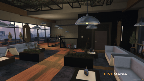 FIVEM Tuning Bar Mechanic V2 | Modern Mechanic Shop & Bar MLO | Interior & Exterior | Rooftop Lounge | Custom Office | Add-On | Optimized | Fivem Ready | High Quality — image 10