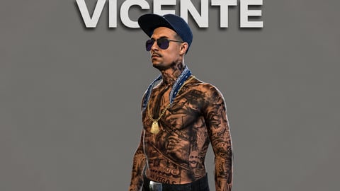 Vicente | Male Ped | Multiple Outfits | Optimized & Fivem Ready [Add-On] cover
