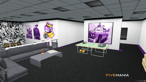 FIVEM Ballas Hide Out | Custom Gang Hideout MLO | Interior & Exterior | Custom Graffiti | Lounge & Garage | Add-On | Optimized | Fivem Ready | High Quality — image 18