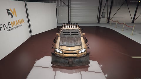 FIVEM Ant | Post-Apocalyptic Battle Car [Unbadged] Add-On | Spikes & Armor | Custom Front Plow | Roll Cage | Working Lights | Optimized | Fivem Ready | High Quality, image 5