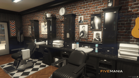 FIVEM Barbershop Reworked V3 | Modern Barbershop MLO | Interior & Exterior | Custom Props | Reception & Waiting Areas | Add-On | Optimized | Fivem Ready | High Quality — image 4