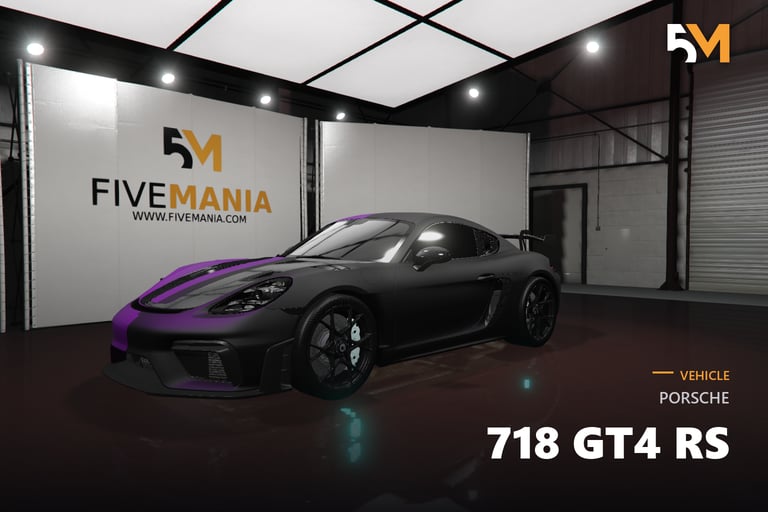 FIVEM Porsche 718 GT4 RS, Realistic Sports Car [Badged] Add-On