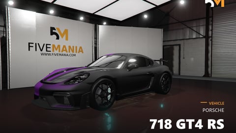 FIVEM Porsche 718 GT4 RS | Realistic Sports Car [Badged] Add-On | Optimized | Fivem Ready | High Quality | Liveries cover