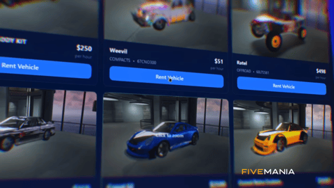 FIVEM Advanced Car Rental Business | Comprehensive Vehicle Rental Script | UI & Management Panel | Custom Vehicles | Payment System | Add-On | Optimized | Fivem Ready | High Quality, image 29