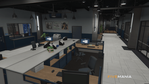 FIVEM Mission Row Pd V4 | Modern Police Station MLO | Interior & Exterior | Multiple Rooms | Control Room | Jail Cells | Add-On | Optimized | Fivem Ready | High Quality — image 13