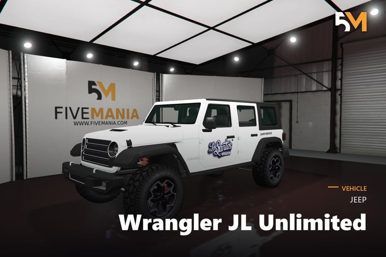 FIVEM Jeep Wrangler JL Unlimited, Lore Friendly Off-Road SUV