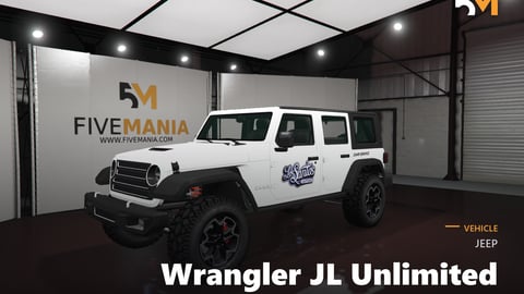 FIVEM Jeep Wrangler JL Unlimited | Lore Friendly Off-Road SUV | Customizable Liveries | Add-On | Optimized | Fivem Ready | High Quality cover