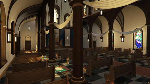 FIVEM Sandy Church | Detailed Church MLO | Interior & Exterior | Full Basement | Graveyard | Add-On | Optimized | Fivem Ready | High Quality — image 12