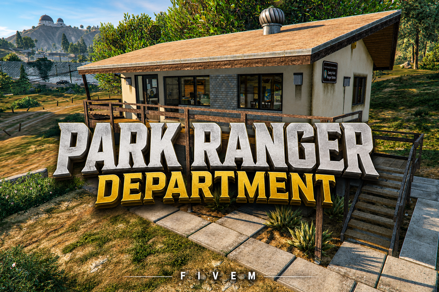 FIVEM Park Ranger Department | Functional Ranger Station MLO | Interior & Exterior | Offices & Jail Cells | Add-On | Optimized | Fivem Ready | High Quality