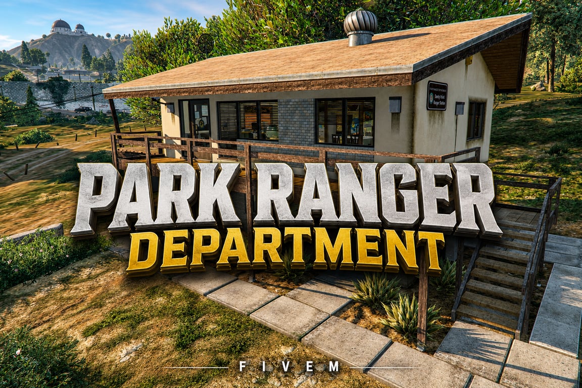 FIVEM Park Ranger Department | Functional Ranger Station MLO | Interior & Exterior | Offices & Jail Cells | Add-On | Optimized | Fivem Ready | High Quality