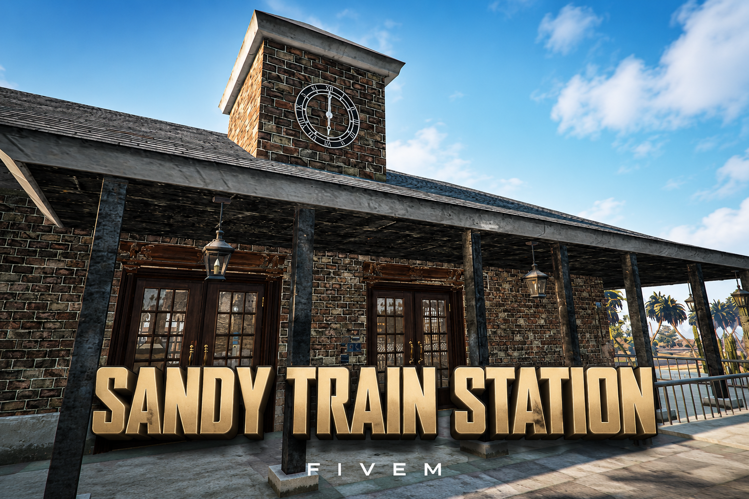 FIVEM Sandy Train Station | Detailed Train Station MLO | Interior & Exterior | Ticket Booth | Waiting Area | Add-On | Optimized | Fivem Ready | High Quality