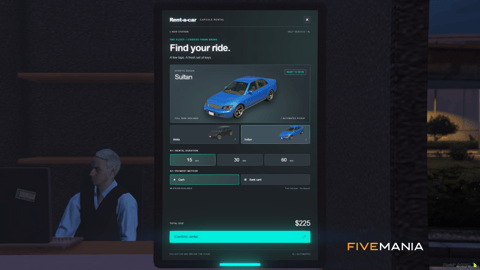 FIVEM PodDrive Car Rentals | Advanced Vehicle Rental System | Customizable Stations | UI Driven | Automated Pickup & Return | Add-On | Optimized | Fivem Ready | High Quality, image 11