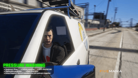 FIVEM Pressure Washing Job Script | Realistic Job Script | Dynamic Cleaning | Multiplayer Sync | Reputation System | Add-On | Optimized | Fivem Ready | High Quality, image 3