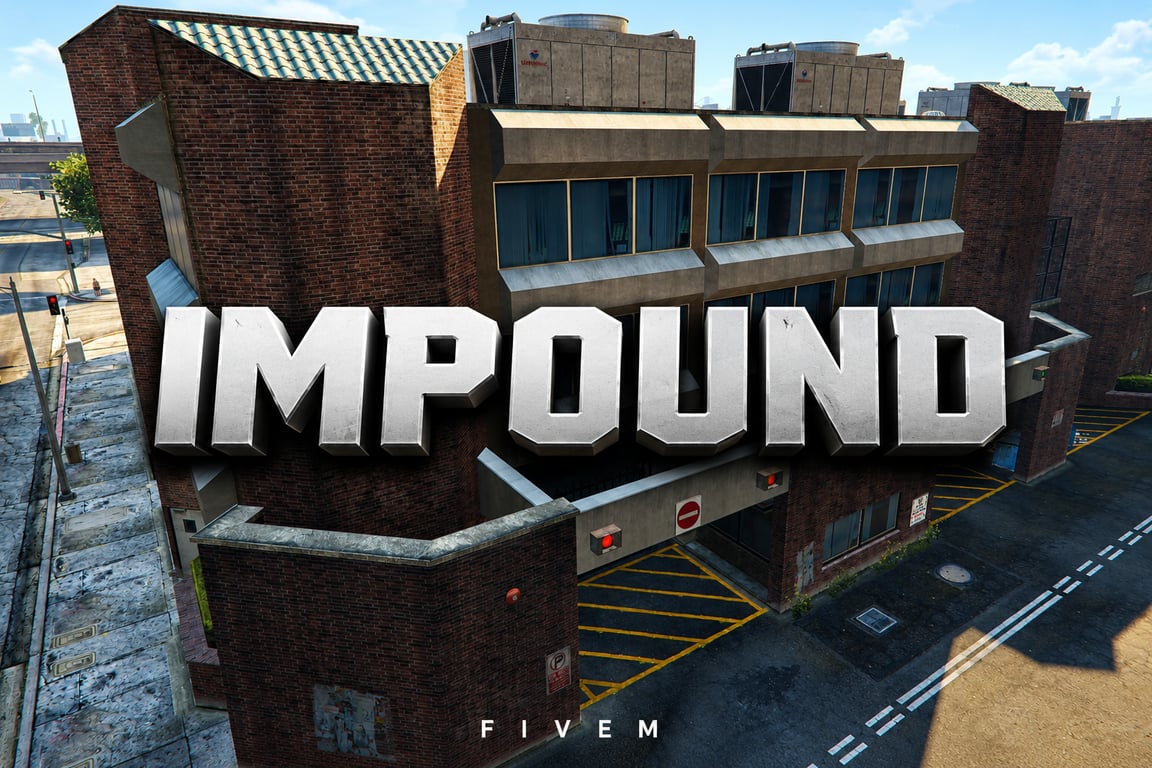 FIVEM Impound | Lore-Friendly Police Impound Lot MLO | Interior & Exterior | Offices & Parking | Add-On | Optimized | Fivem Ready | High Quality