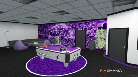 FIVEM Ballas Hide Out | Custom Gang Hideout MLO | Interior & Exterior | Custom Graffiti | Lounge & Garage | Add-On | Optimized | Fivem Ready | High Quality — image 11