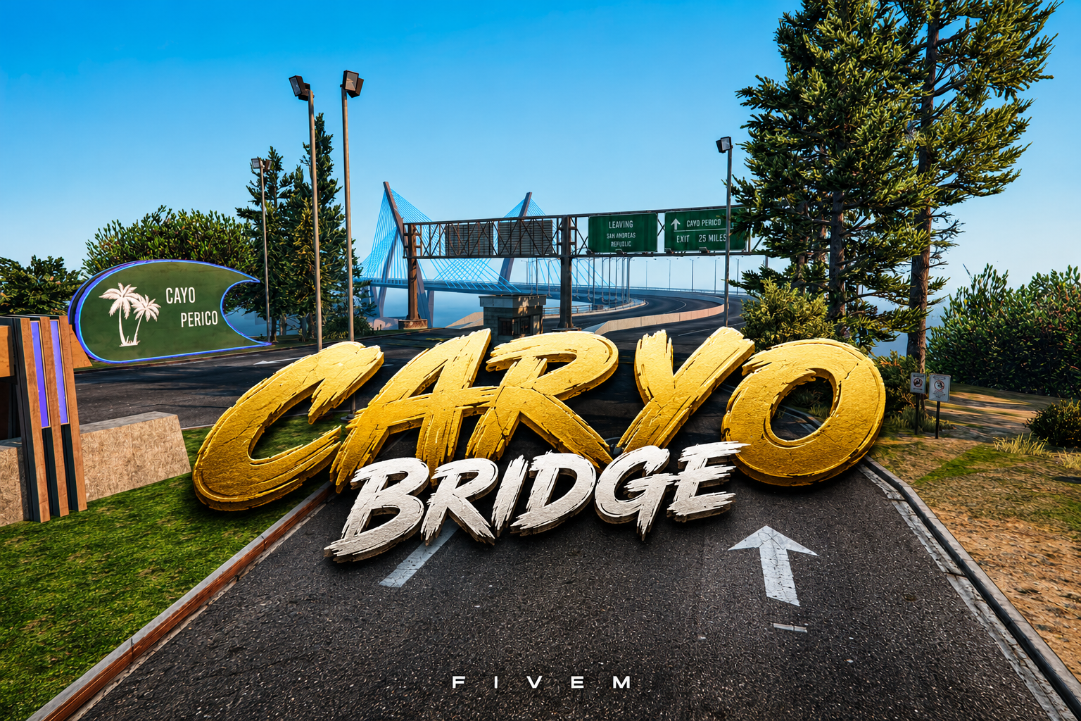 FIVEM Caryo Bridge | Custom Map Extension | Lore-Friendly | Custom Lighting | Detailed Design | Add-On | Optimized | Fivem Ready | High Quality