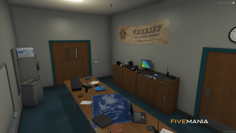 FIVEM Davis Sheriff Station | Detailed Police Station MLO | Interior & Exterior | Shooting Range | Jail Cells | Offices | Add-On | Optimized | Fivem Ready | High Quality — image 27