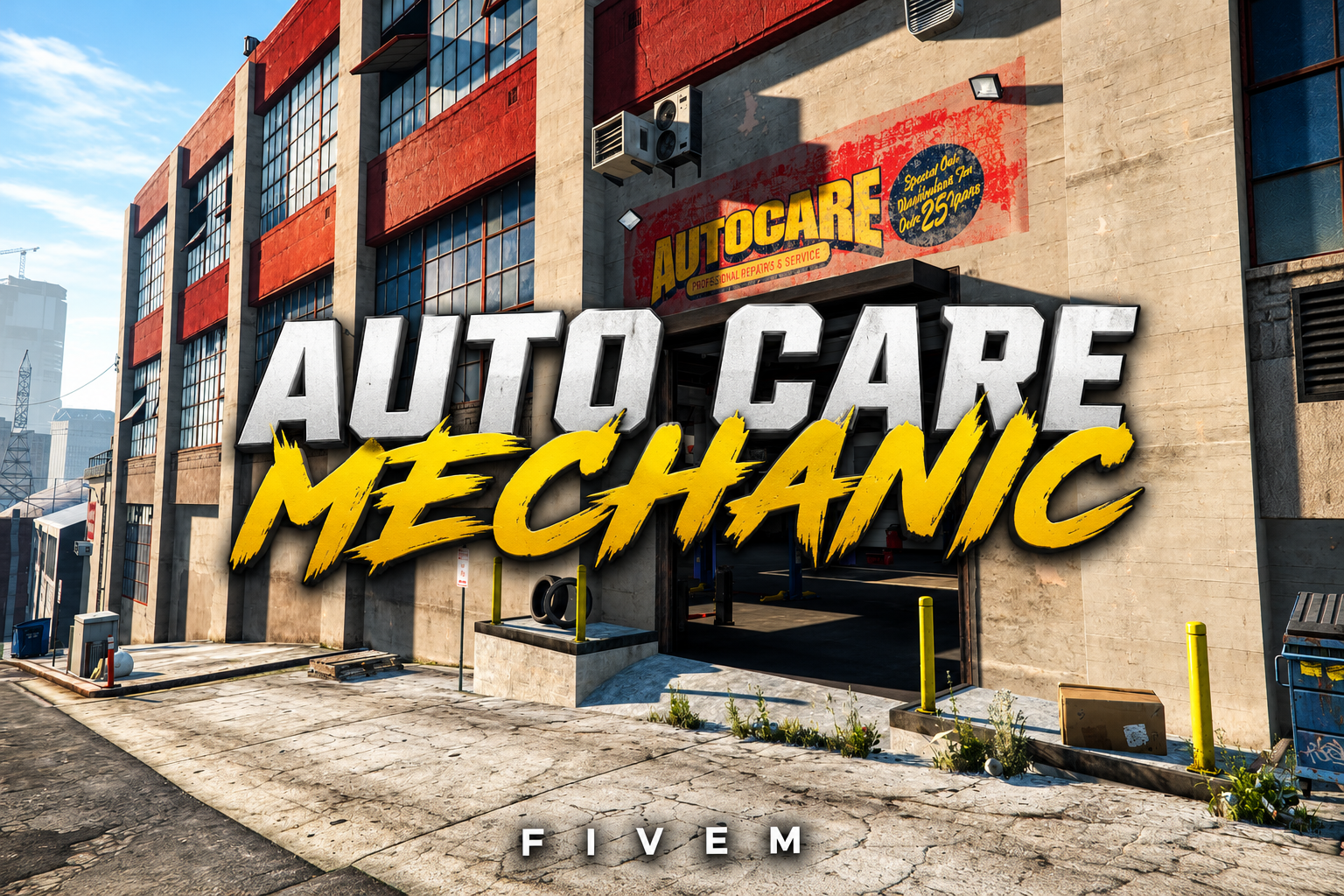 FIVEM Auto Care Mechanic | Spacious Mechanic Shop MLO | Interior & Exterior | Working Lifts | Detailed Workshop | Add-On | Optimized | Fivem Ready | High Quality