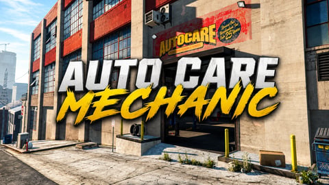 FIVEM Auto Care Mechanic | Spacious Mechanic Shop MLO | Interior & Exterior | Working Lifts | Detailed Workshop | Add-On | Optimized | Fivem Ready | High Quality cover