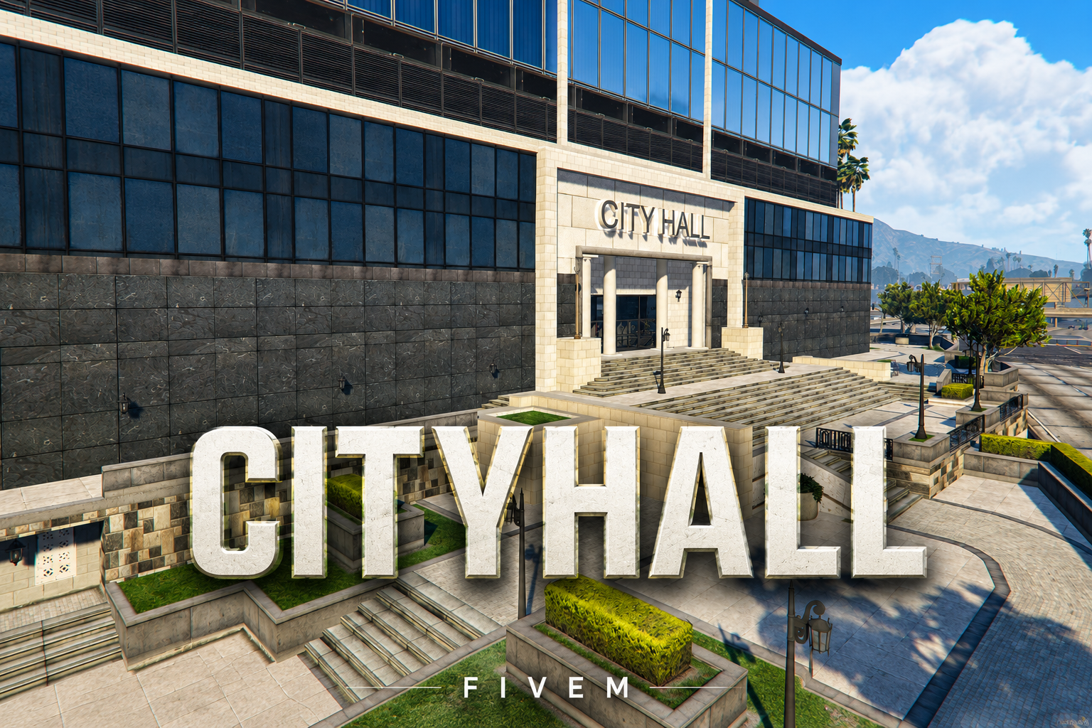 FIVEM Cityhall | Government Building MLO | Interior & Exterior | Multiple Offices | Add-On | Optimized | Fivem Ready | High Quality