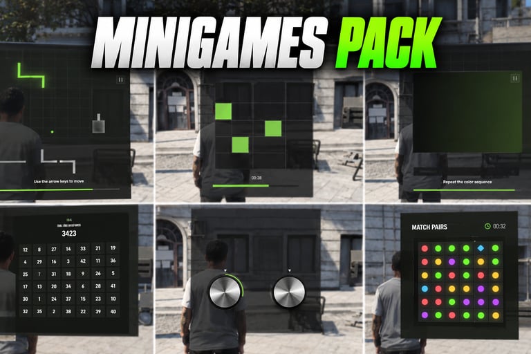 FIVEM Minigames Pack, Advanced Script Bundle
