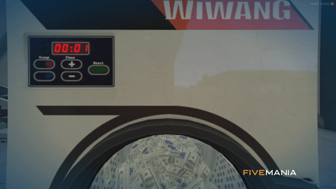 FIVEM Money Washing | Money Laundering Script | Interactive Washing Machine | Custom UI | Add-On | Optimized | Fivem Ready | High Quality, image 8
