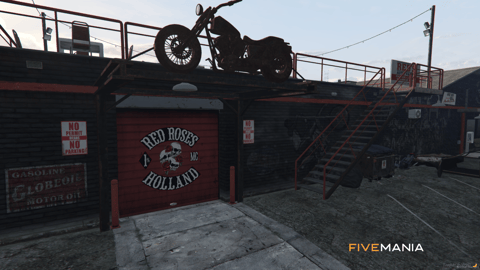 FIVEM Motoclub Holland Club | Motoclub Clubhouse & Garage MLO | Interior & Exterior | Bar & Lounge | Mechanic Garage | Custom Props | Add-On | Optimized | Fivem Ready | High Quality — image 8