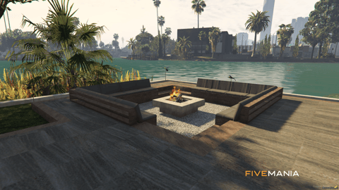 FIVEM Grove Street Lake | Multi-Purpose Waterfront MLO | Gym & Office | Outdoor Lounge | Amphitheater & Beach | Add-On | Optimized | Fivem Ready | High Quality — image 43