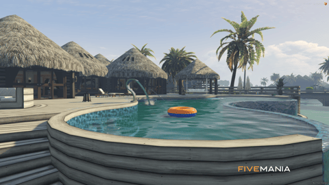 FIVEM Bungalow Village | Tropical Island Village MLO | Multiple Bungalows | Private Pools | Interior & Exterior | Add-On | Optimized | Fivem Ready | High Quality — image 15