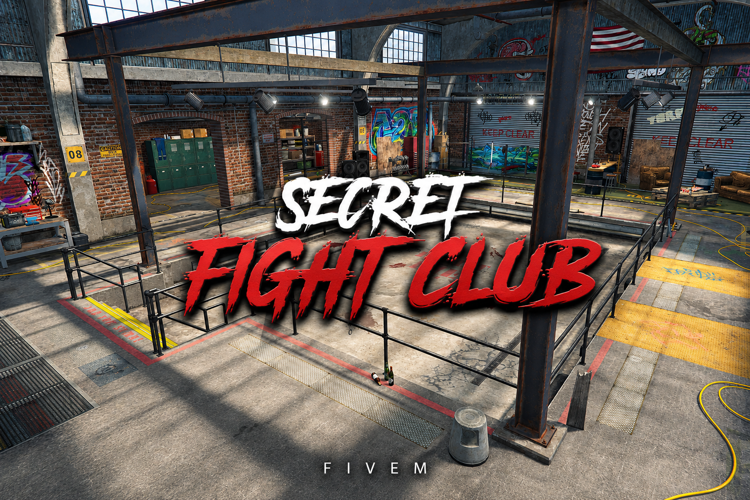 FIVEM Secret Fight Club | Underground Fight Club MLO | Interior & Exterior | Boxing Ring | Bar Area | Office Space | Add-On | Optimized | Fivem Ready | High Quality