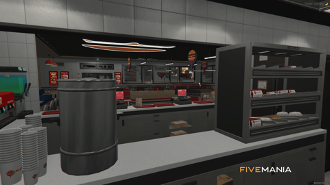 FIVEM Burgershot Restaurant | Iconic Fast Food Restaurant MLO | Interior & Exterior | Detailed Kitchen | Dining Area | Restrooms | Add-On | Optimized | Fivem Ready | High Quality — image 15