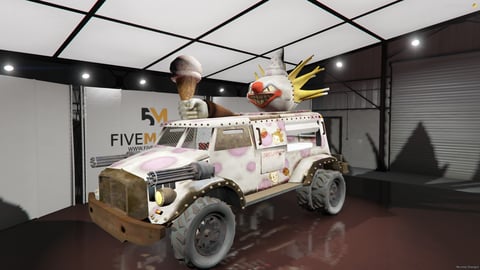 FIVEM Tmtooth | Armored Ice Cream Truck [Unbadged] Add-On | Miniguns | Custom Clown Head | Off-Road Ready | Add-On | Optimized | Fivem Ready | High Quality, image 3
