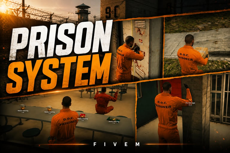 FIVEM Prison System, Comprehensive Corrections Management Script
