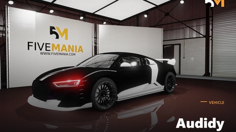 FIVEM Audidy | Realistic Sports Car [Unbadged] Add-On | Custom Model | Working Lights | Custom Body Kit | Optimized | Fivem Ready | High Quality cover
