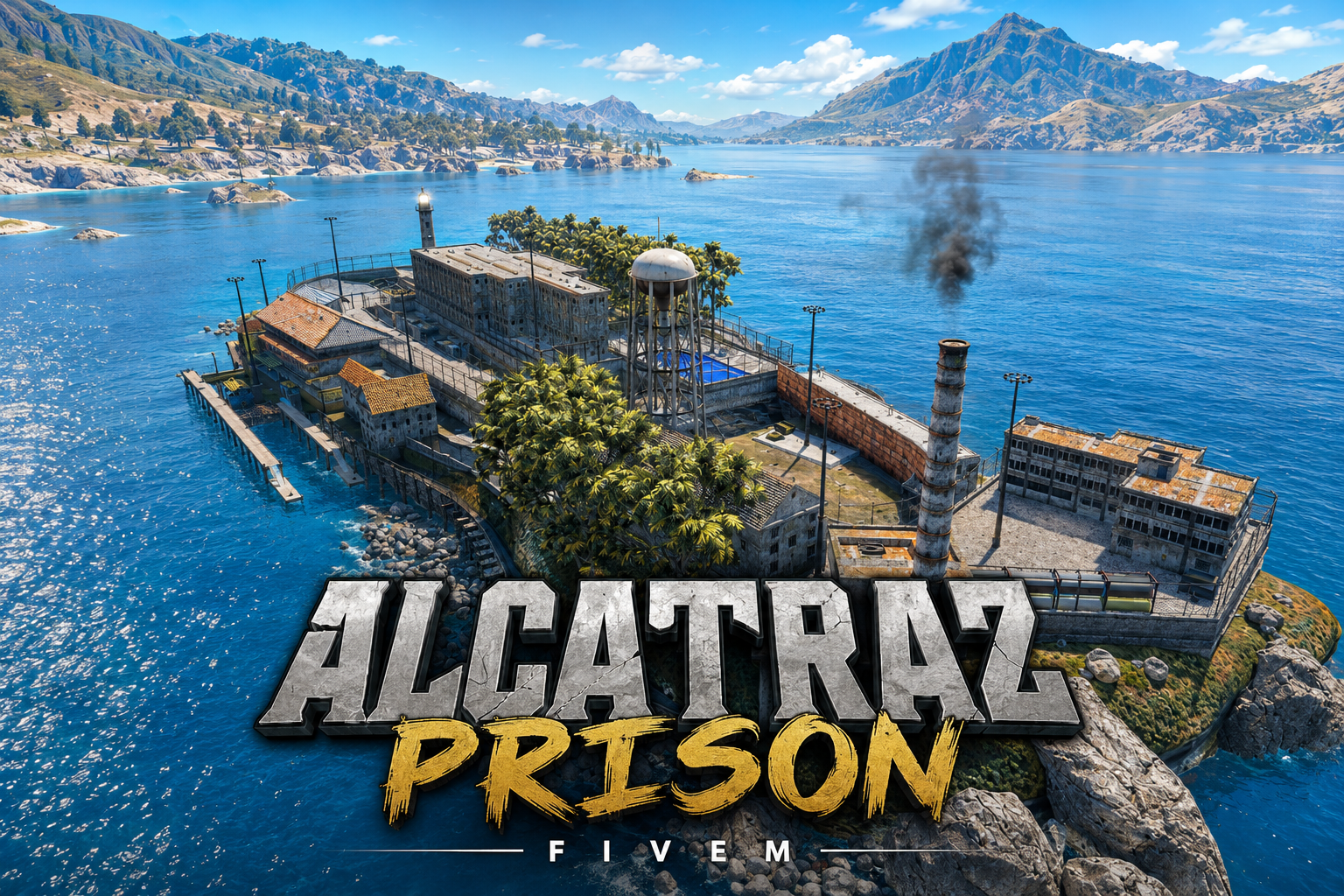 FIVEM Alcatraz Prison | Massive Island Prison MLO | Interior & Exterior | Detailed Cells | Optimized | Fivem Ready | High Quality